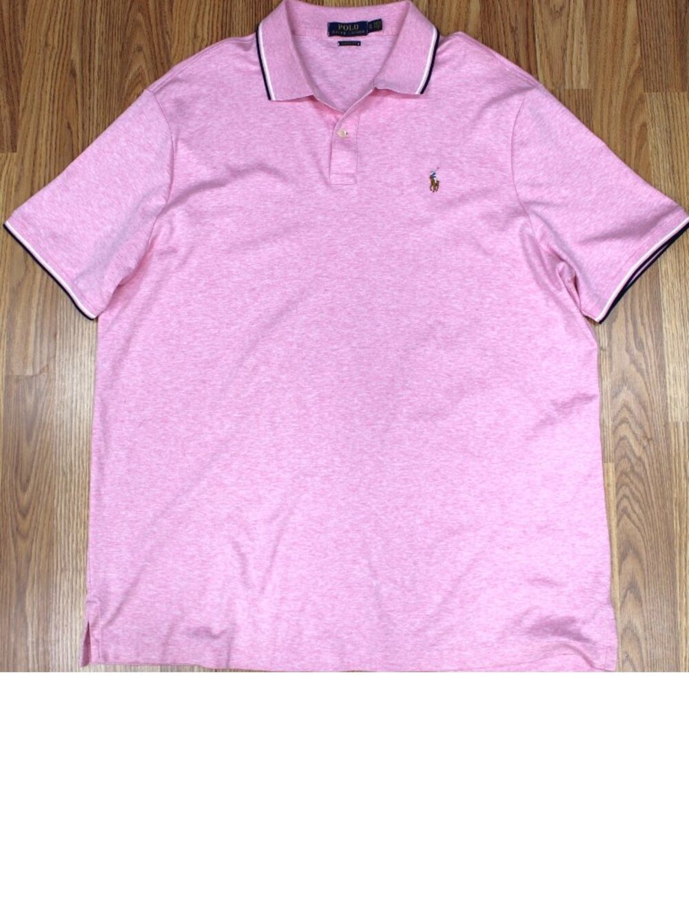 POLO RALPH LAUREN CLASSIC FIT 100% COTTON SMOOTH KNIT SHIRT PINK X-LARGE, XL
